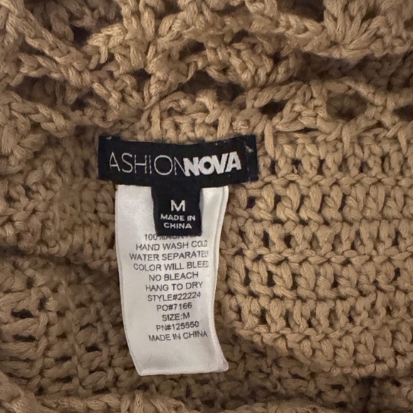 Fashion Nova Tan Crochet Romper - Picture 4 of 4